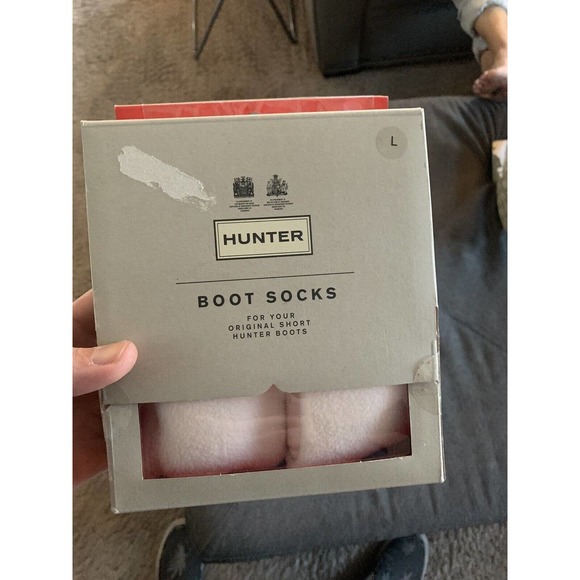 Hunter Original Boot Socks | Cream | Size Large - Picture 1 of 4